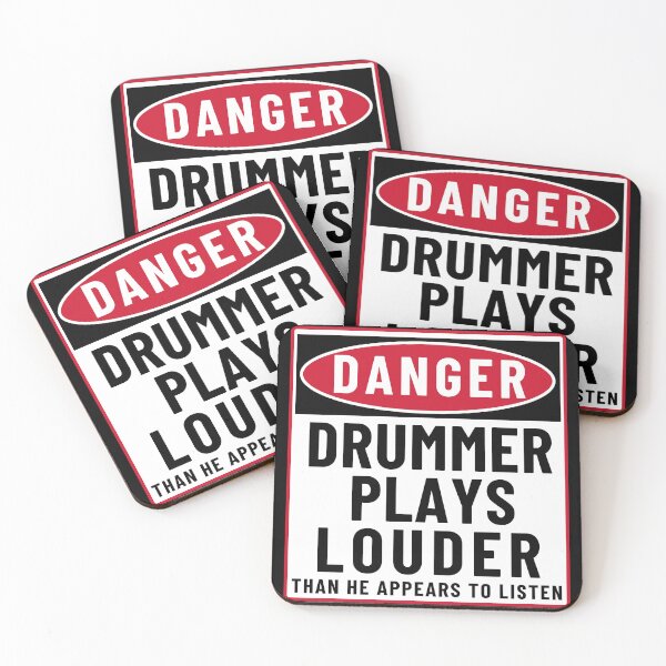 Item preview, Beware Drummer Plays Louder - Drums Funny Design designed and sold by wholigans.