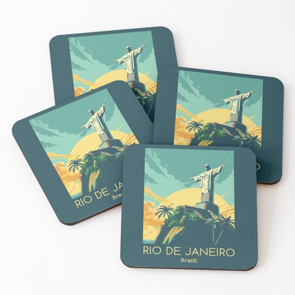 Item preview, A Vintage Travel Illustration of Rio de Janeiro - Brazil designed and sold by GoodOldVintage.