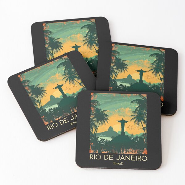 Item preview, A Vintage Travel Illustration of Rio de Janeiro - Brazil designed and sold by GoodOldVintage.