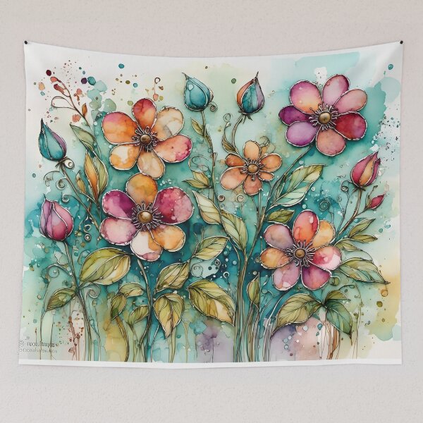 Item preview, Whimsical Boho Flowers  designed and sold by Ilikeiwantilove.