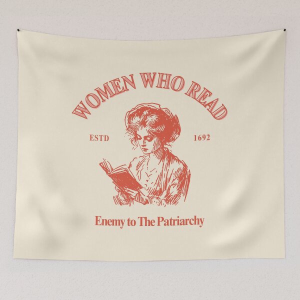 Item preview, Women who read: Enemy to The Patriarchy Red designed and sold by madilafemina.