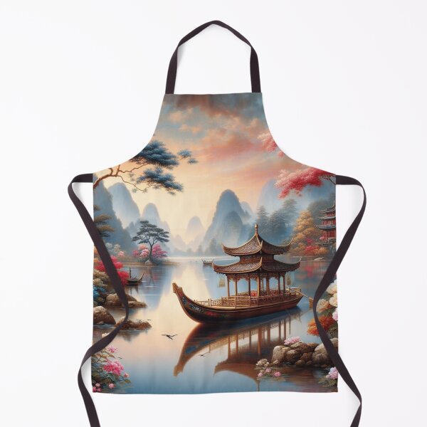 Item preview, Oriental Chinese Floral Landscape designed and sold by DeeCeeFashion.