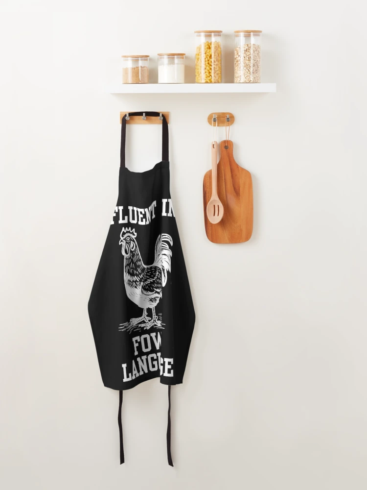 Thumbnail 4 of 6, Apron, Fluent In Fowl Language designed and sold by RedPumpFlash.