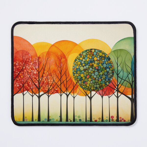 Item preview, A Row of Colourful Trees designed and sold by whitecat23.