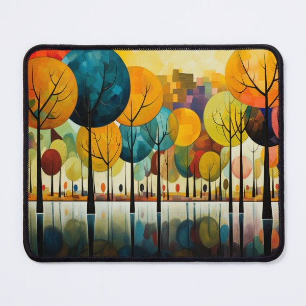 Item preview, A Row of Colourful Trees Next to Water designed and sold by whitecat23.