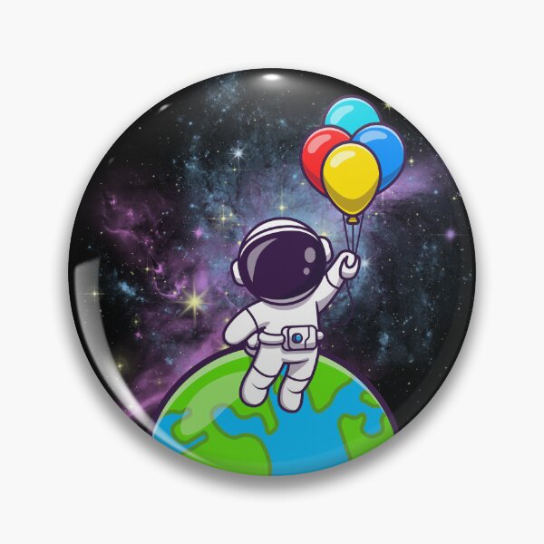 Item preview, Astronaut floating with Balloons designed and sold by RedPumpFlash.