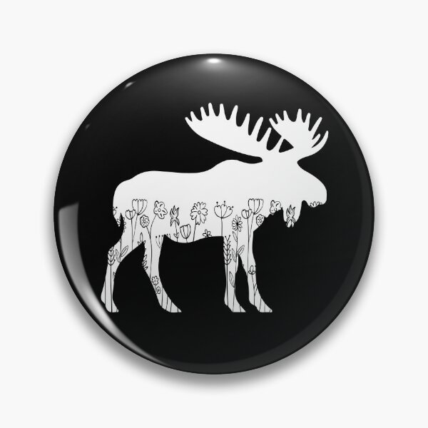 Item preview, Cute Moose Lover Animal Flowers Floral  designed and sold by RareBunny.