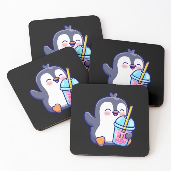 Item preview, Cute Penguin Drinking Smoothie designed and sold by Kaidynz.