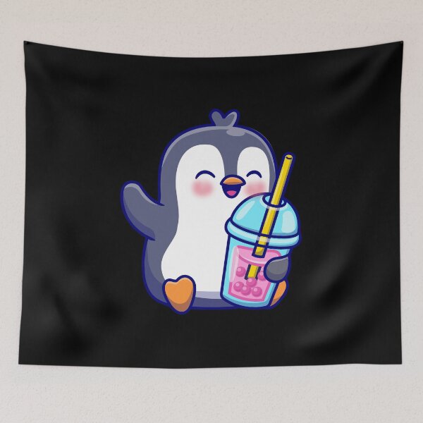 Item preview, Cute Penguin Drinking Smoothie designed and sold by Kaidynz.