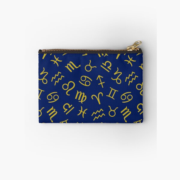 Item preview, Astrological Star Sign Symbols Pattern Gold+Dk Blue designed and sold by NataliePaskell.