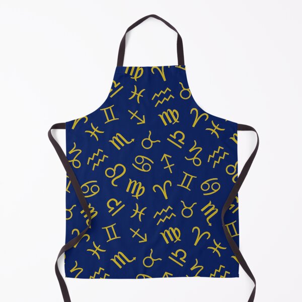 Item preview, Astrological Star Sign Symbols Pattern Gold+Dk Blue designed and sold by NataliePaskell.
