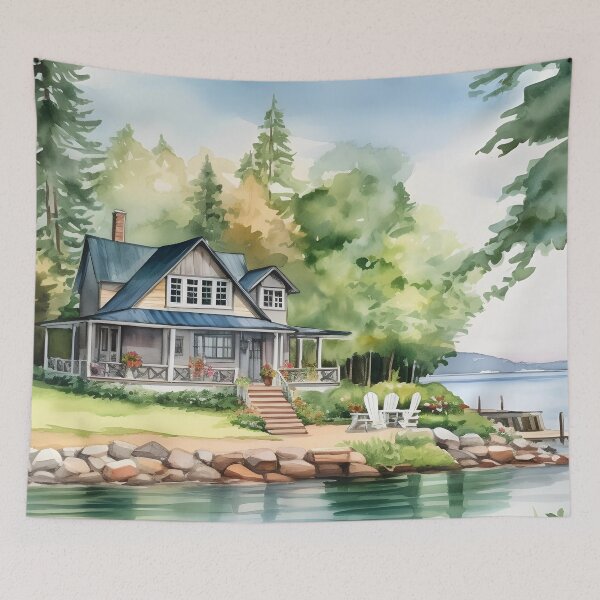 Item preview, Cottage Life Watercolor designed and sold by StephanieLZ.