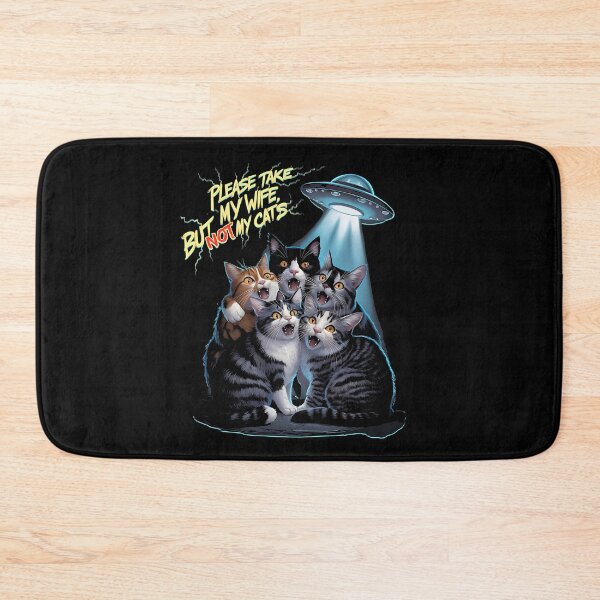 Item preview, PLEASE TAKE MY WIFE BUT NOT MY CATS - UFO ABDUCTION designed and sold by justyna-s28.