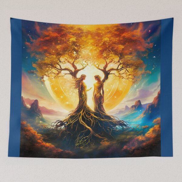 Item preview, two entwined bodies, branches, roots designed and sold by janjacbu.