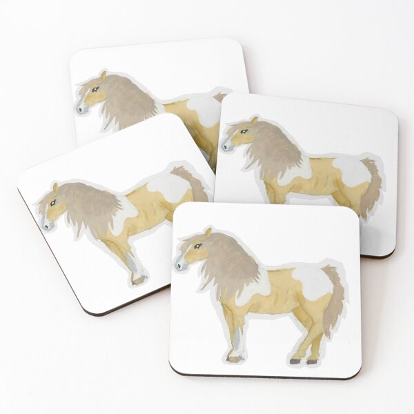 Item preview, Palomino Paint Draft Horse Gouache Painting designed and sold by Abby Art Studio.