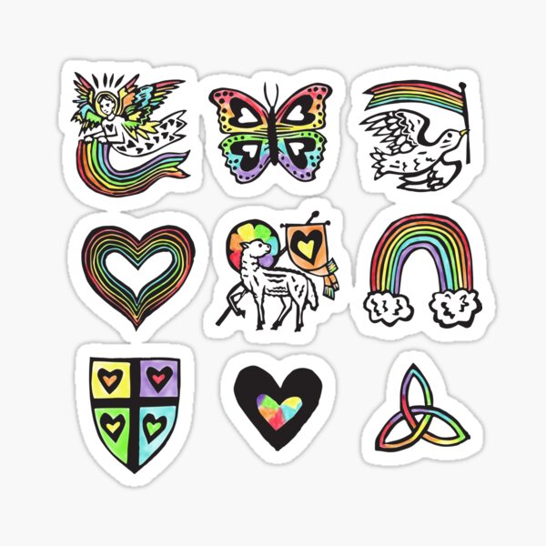 Item preview, Episcopal Queer Pride Rainbow Art designed and sold by SarahFullerArt.