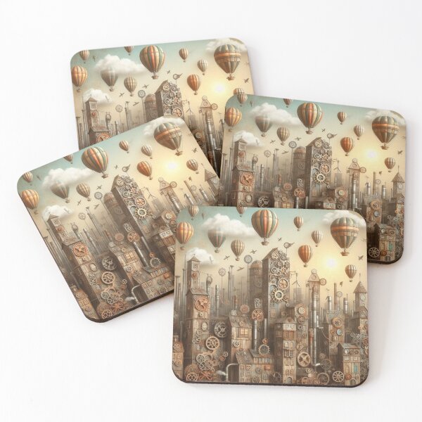 Item preview, Steampunk Cityscape designed and sold by kyxur.