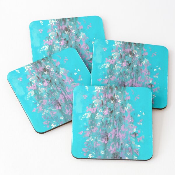 Item preview, Flowers in blue and pink designed and sold by Gela Mikava.