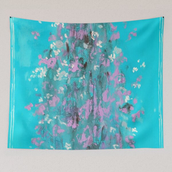 Item preview, Flowers in blue and pink designed and sold by Gela Mikava.