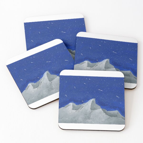 Item preview, Starry Mountain Sky GOUACHE PAINTING designed and sold by Abby Art Studio.