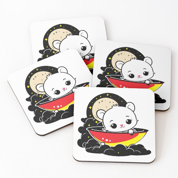 Item preview, Cute white cartoon bear in saucer designed and sold by AD-Digital-Art.