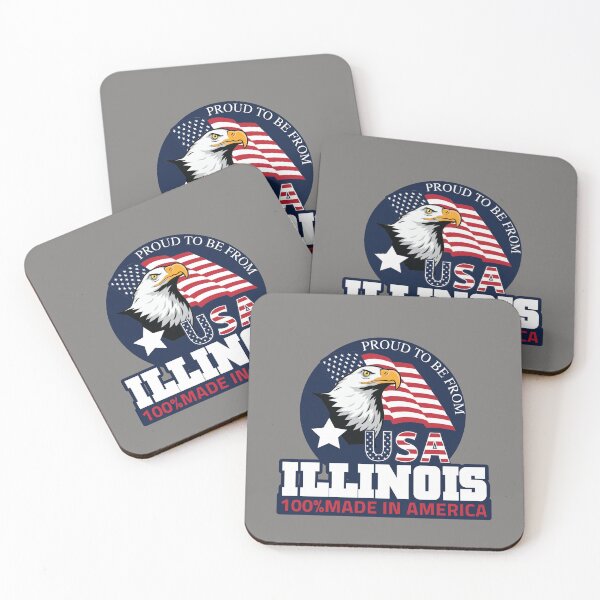 Item preview, Proud to be from America - state of ILLINOIS- USA designed and sold by LareTash.