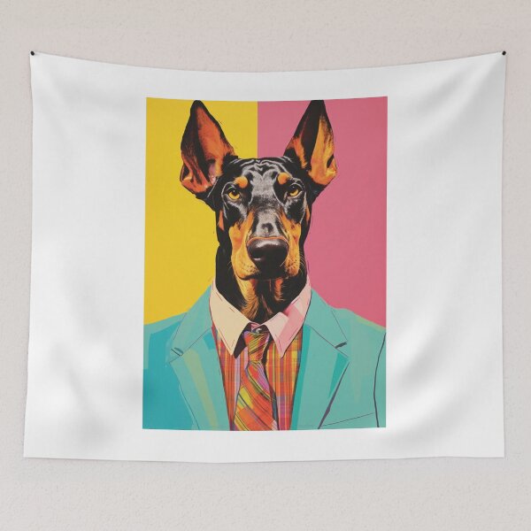 Item preview, Doberman Pinscher in a turquoise suit designed and sold by luvandsocial.