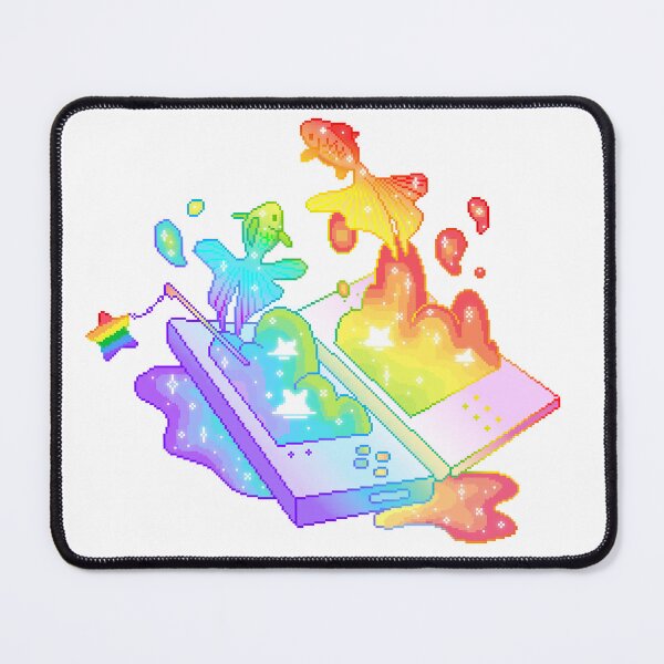 Item preview, Rainbow Flag LGBT Pride Goldfish Pixel Art designed and sold by OceanicScribble.