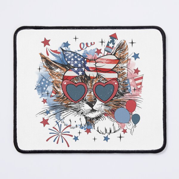 Item preview, Cat patriotic. 4th of July cat mom. Independence day designed and sold by godleo.