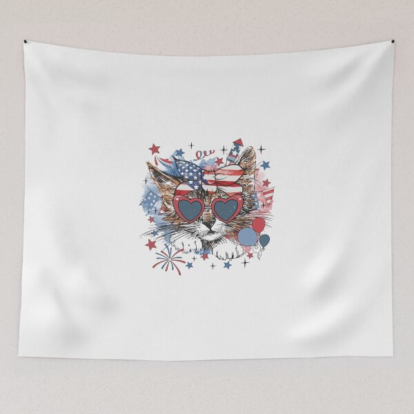 Item preview, Cat patriotic. 4th of July cat mom. Independence day designed and sold by godleo.