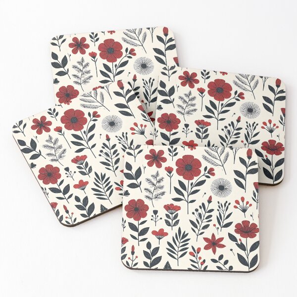 Item preview, A close up of a red flower pattern designed and sold by Haji  Kamora.