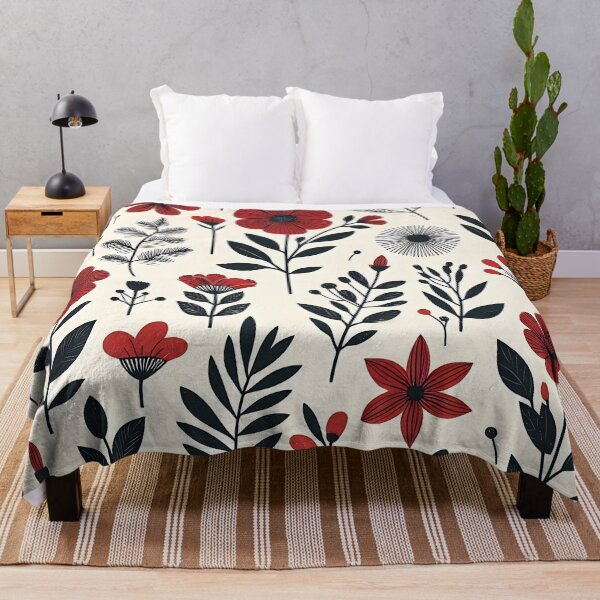 Item preview, A close up of a red flower pattern designed and sold by Haji Kamora.