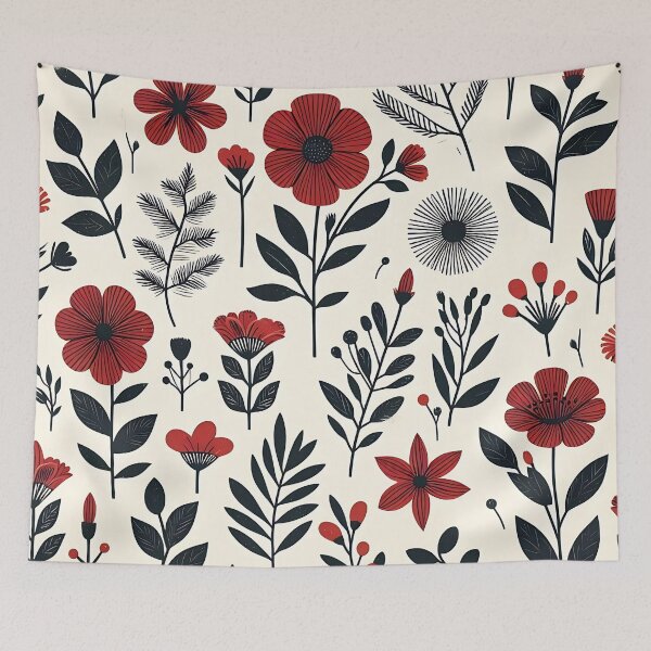 Item preview, A close up of a red flower pattern designed and sold by Haji  Kamora.