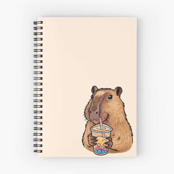 Item preview, Cute Capybara Drinking Bubble Tea  designed and sold by canvadreamer444.
