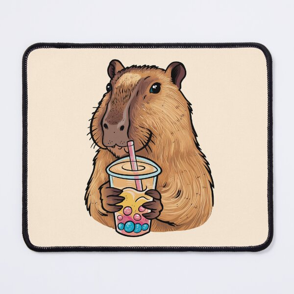 Item preview, Cute Capybara Drinking Bubble Tea designed and sold by canvadreamer444.