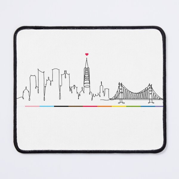 Item preview, Rainbow cityscape designed and sold by FanWare.