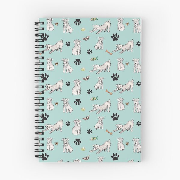 Item preview, Schnauzer Puppy Print on Turquoise Blue designed and sold by Some Little Good.