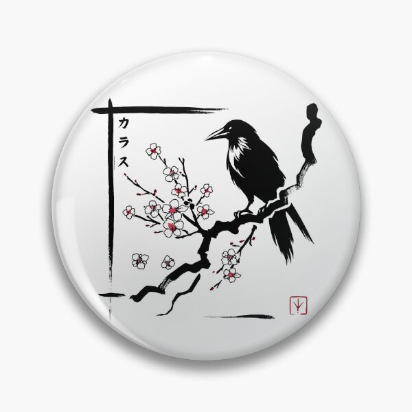 Item preview, Kawaii Crow Ink Japanese Cotagecore Novelty Goth Retro Crow designed and sold by KsuAnn.