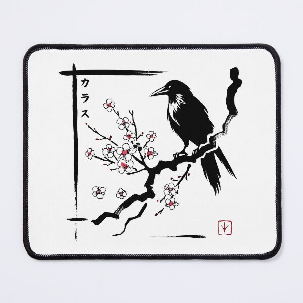 Item preview, Kawaii Crow Ink Japanese Cotagecore Novelty Goth Retro Crow designed and sold by KsuAnn.
