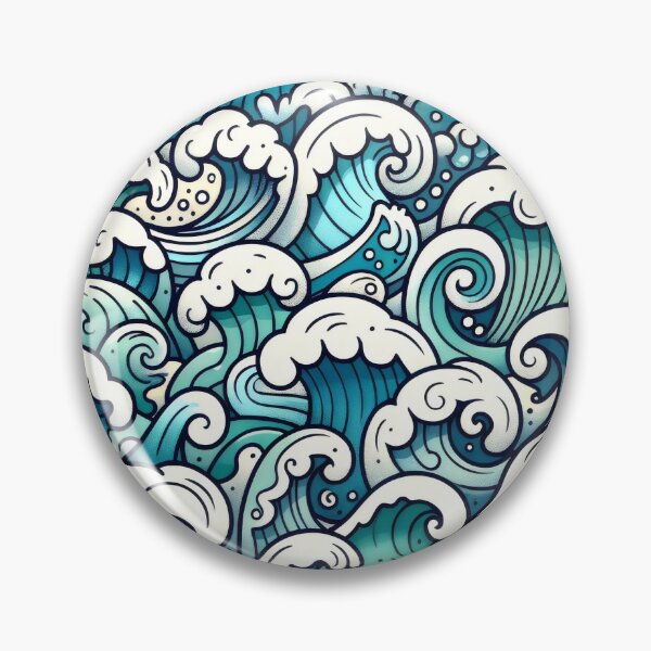 Item preview, Wave Rider: A Cool and Playful Wavy designed and sold by GracePaigePlaza.