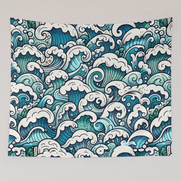 Item preview, Wave Rider: A Cool and Playful Wavy designed and sold by GracePaigePlaza.