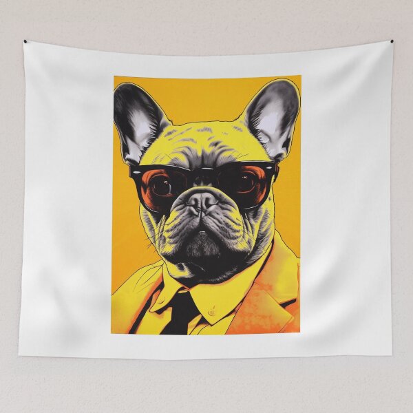Item preview, Yellow Frenchie in Raybans - French Bulldog  designed and sold by luvandsocial.