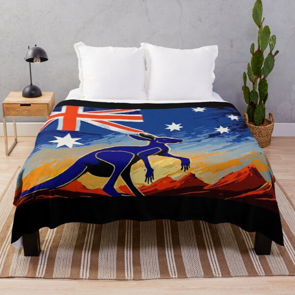 Item preview, The Australian Outback with Australian Flag designed and sold by Leo Price.