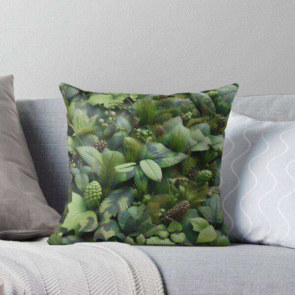 Item preview, Verdant Mosaic ,an assortment of green leaves and plant elements designed and sold by aminz4.