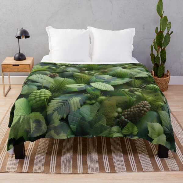 Item preview, Verdant Mosaic ,an assortment of green leaves and plant elements designed and sold by aminz4.