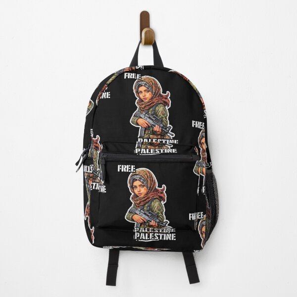 Vista previa del artículo con la obra «Chica Palestina Keffiyeh libre», diseñado y vendido por ViaForaSometent.