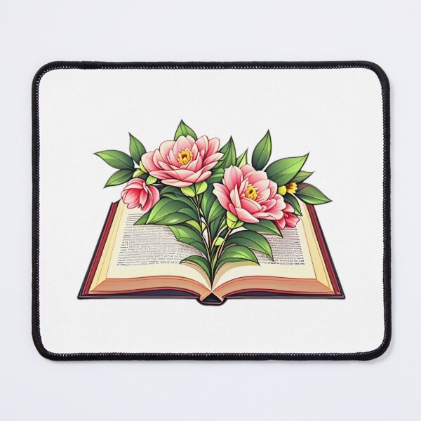 Artikelvorschau, offenes buch mit blumen entworfen und verkauft von yaakura.