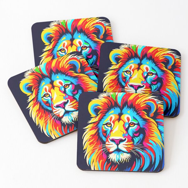 Item preview, Majestic Mane: Colorful Lion with a Huge Mane designed and sold by GrizzlyCollective.