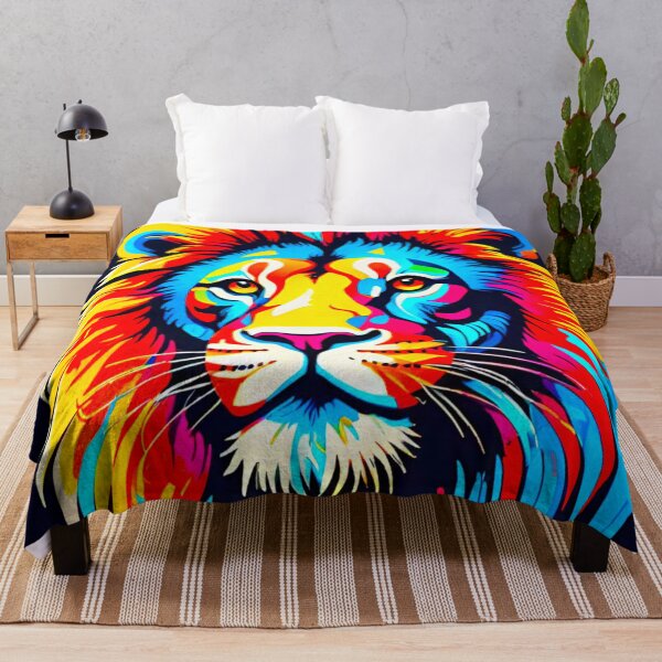 Item preview, Majestic Mane: Colorful Lion with a Huge Mane designed and sold by GrizzlyCollective.