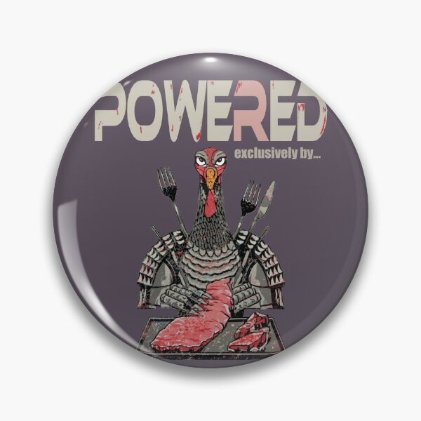 Item preview, Powered by Steaks (purplish gray background) designed and sold by bekksa.